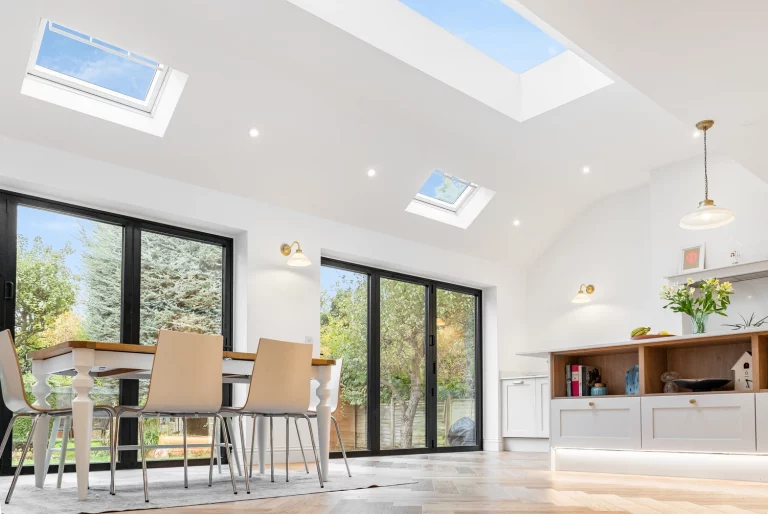 A ground floor kitchen extension on Oaklands drive with skylight windows
